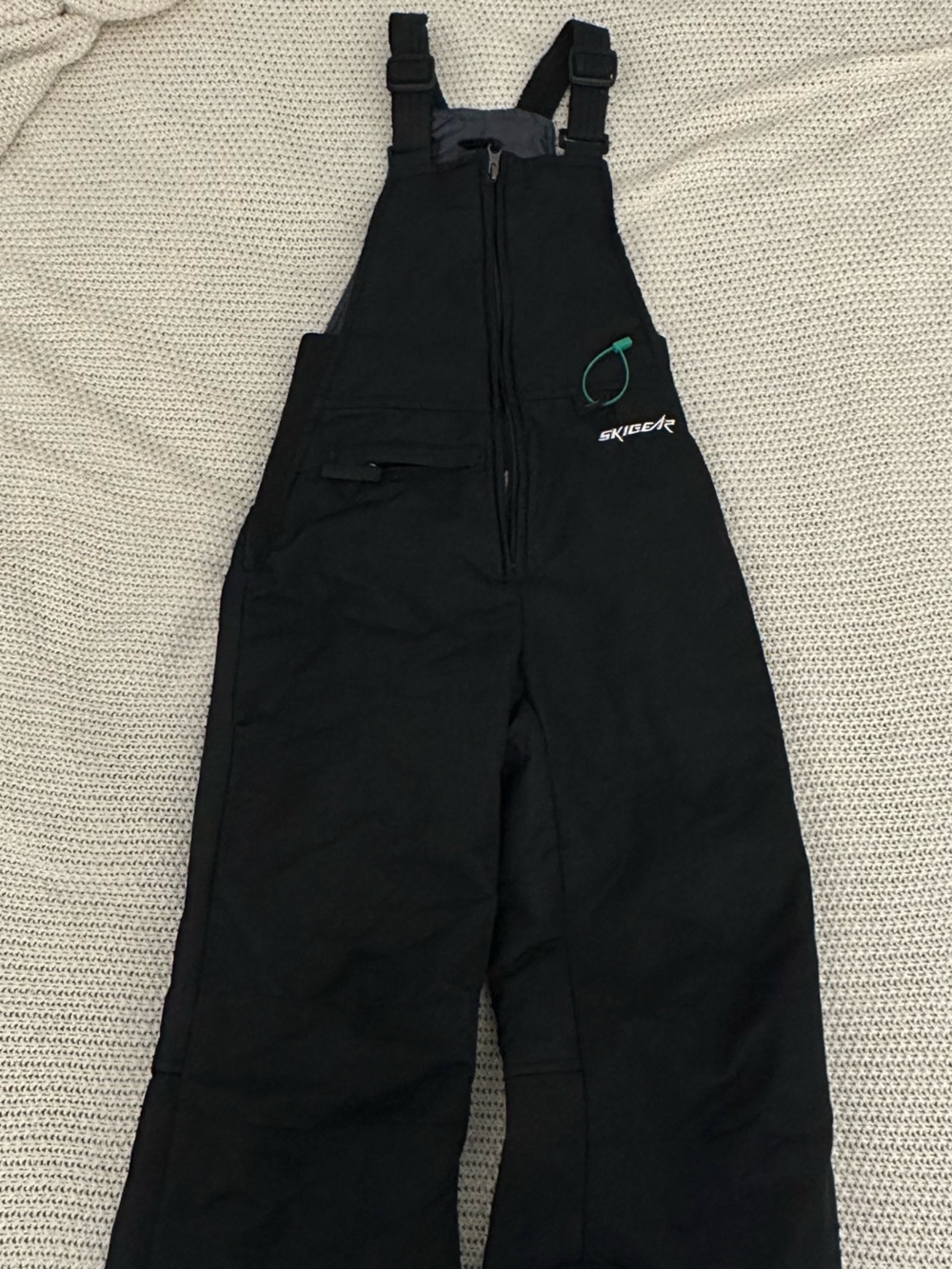Skigear Youth Black Insulated Ski Bib Snow Pants Size XS/3K